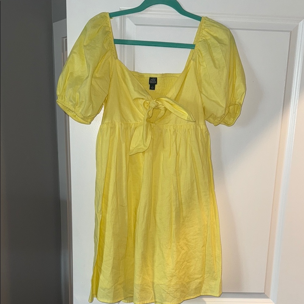 Wild Fable Sunny Yellow Tie-Front Top